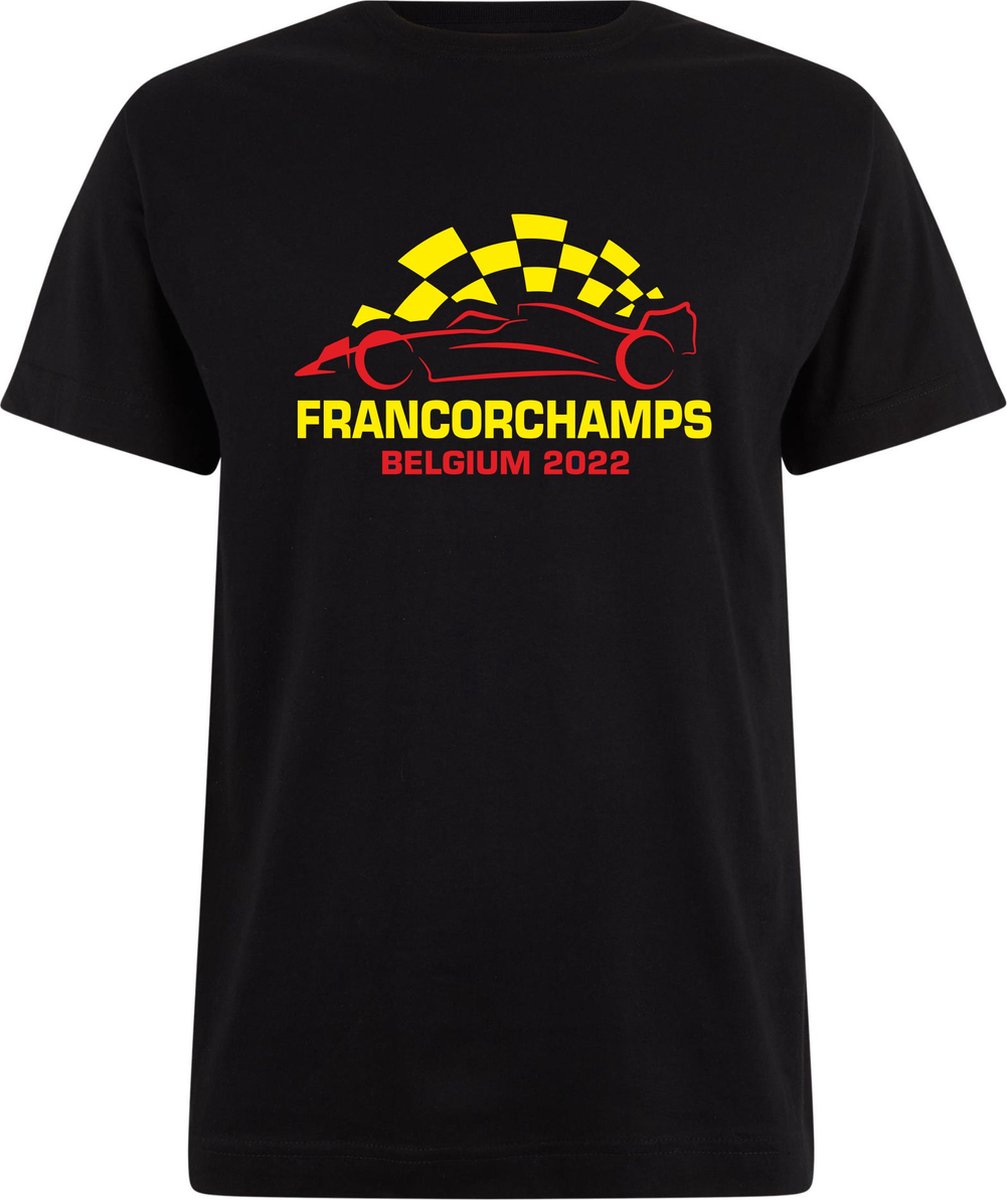 T-shirt Francorchamps Belgium 2022 met raceauto | Max Verstappen / Red Bull Racing / Formule 1 fan | Grand Prix Circuit Spa-Francorchamps | kleding shirt | België | maat L